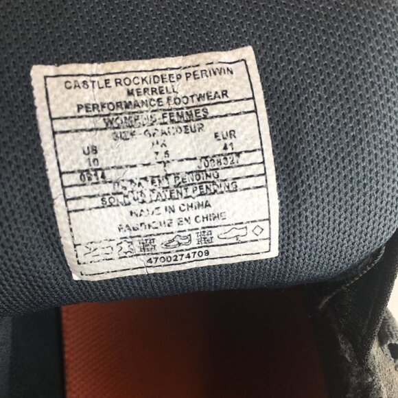 Merrell Castle Rock Deep Periwinkle Hiking Shoes Size 10 - Picture 4 of 12